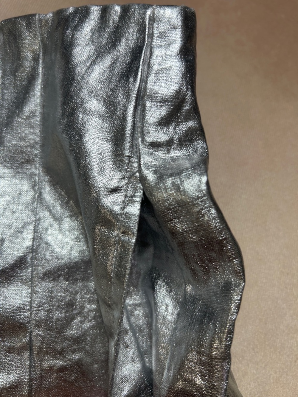 LANHTROPY CULOTTE METALLIC LINEN PANTS SILVER - Picture 5 of 11